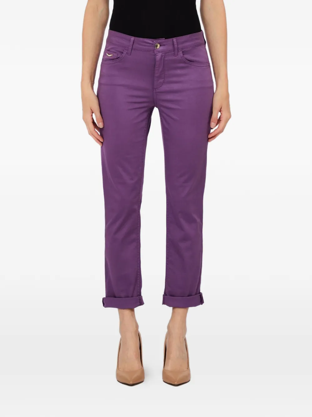 LIU JO cuffed pocket trousers - Viola