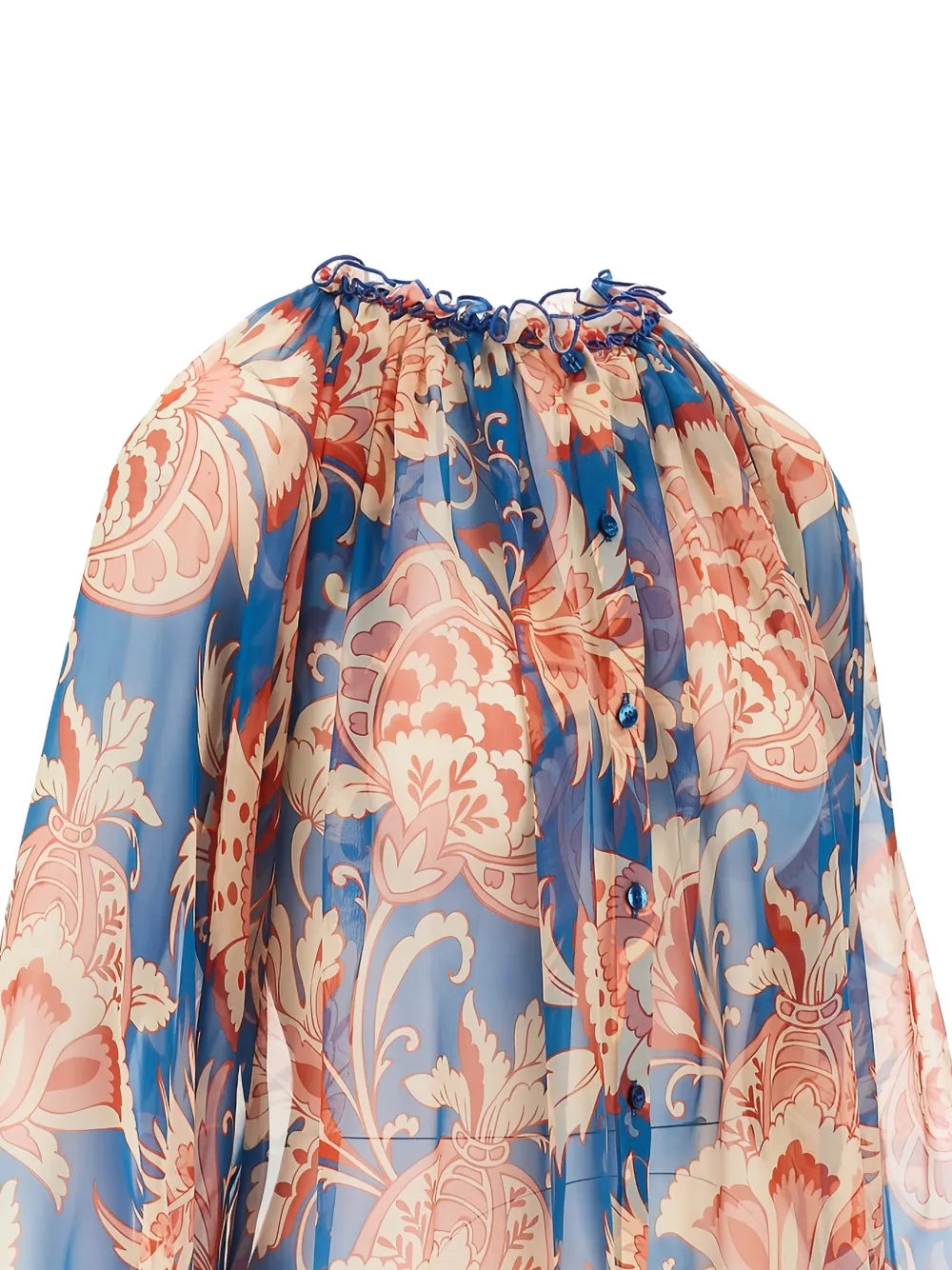 ETRO Top met bloemenprint Blauw