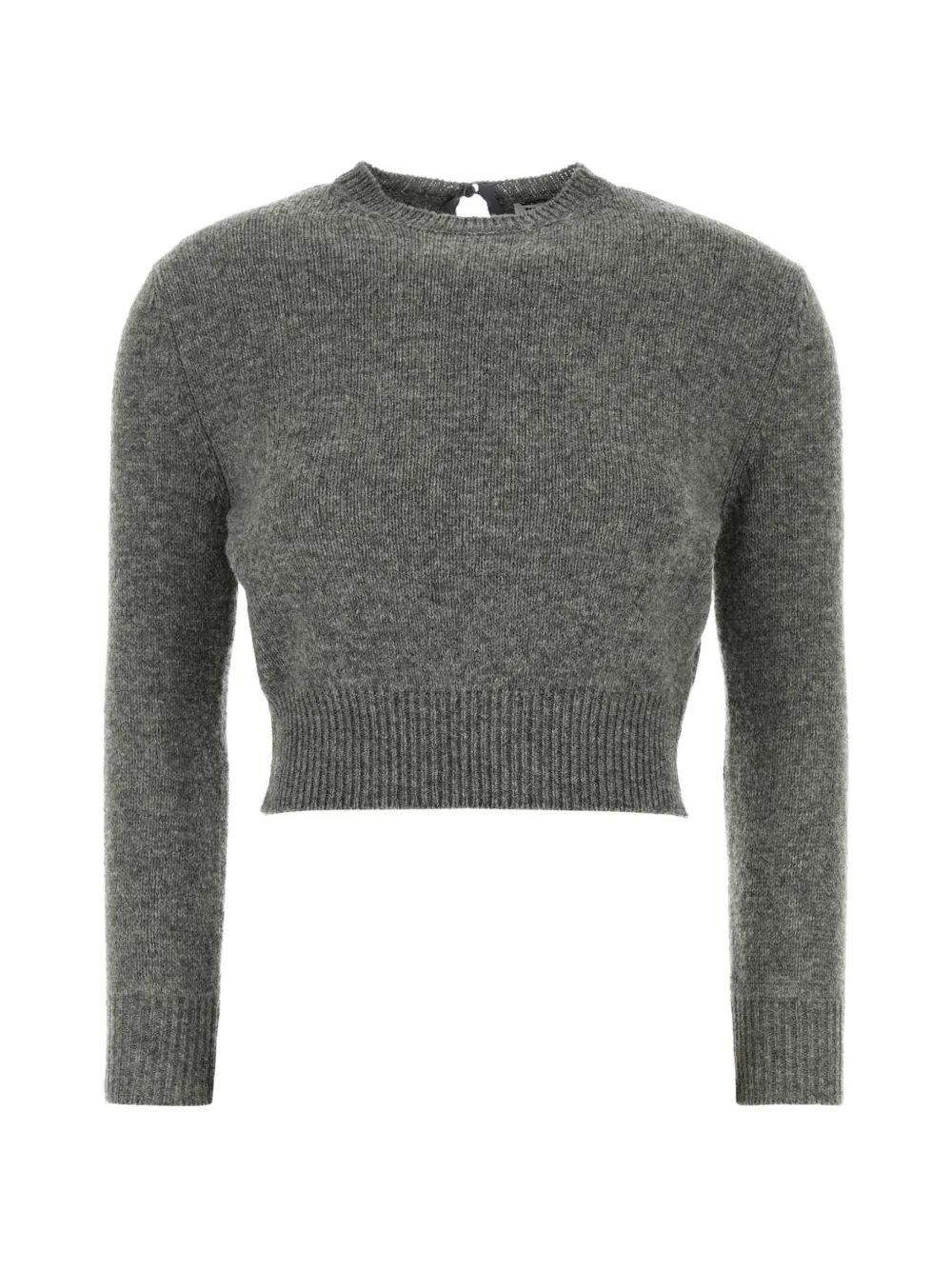 Jil Sander cropped crewneck sweater - Grigio