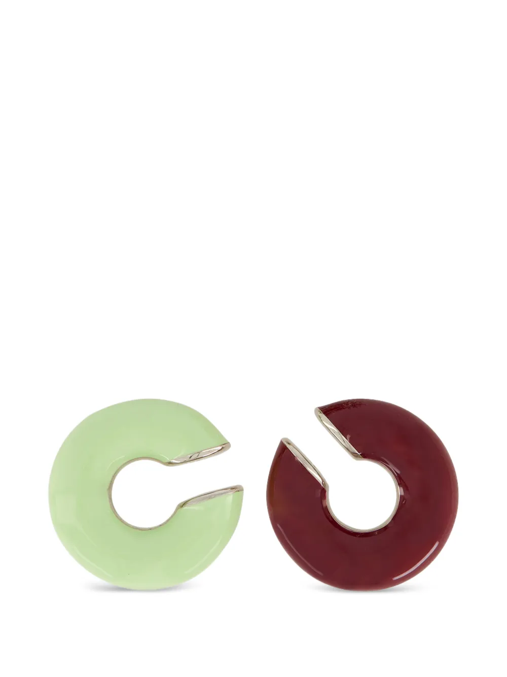 Rabanne crystal-embellished studded earcuffs (set of three) - Argento