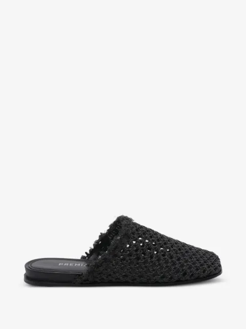 Premiata rafia sabot sandals