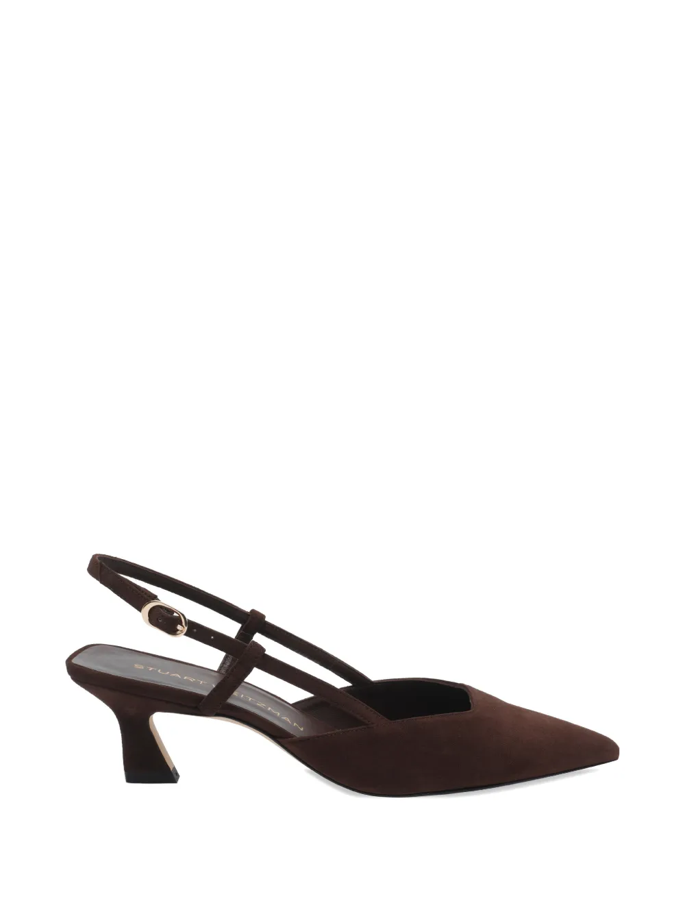 Stuart Weitzman Vinnie suede slingback pumps Bruin