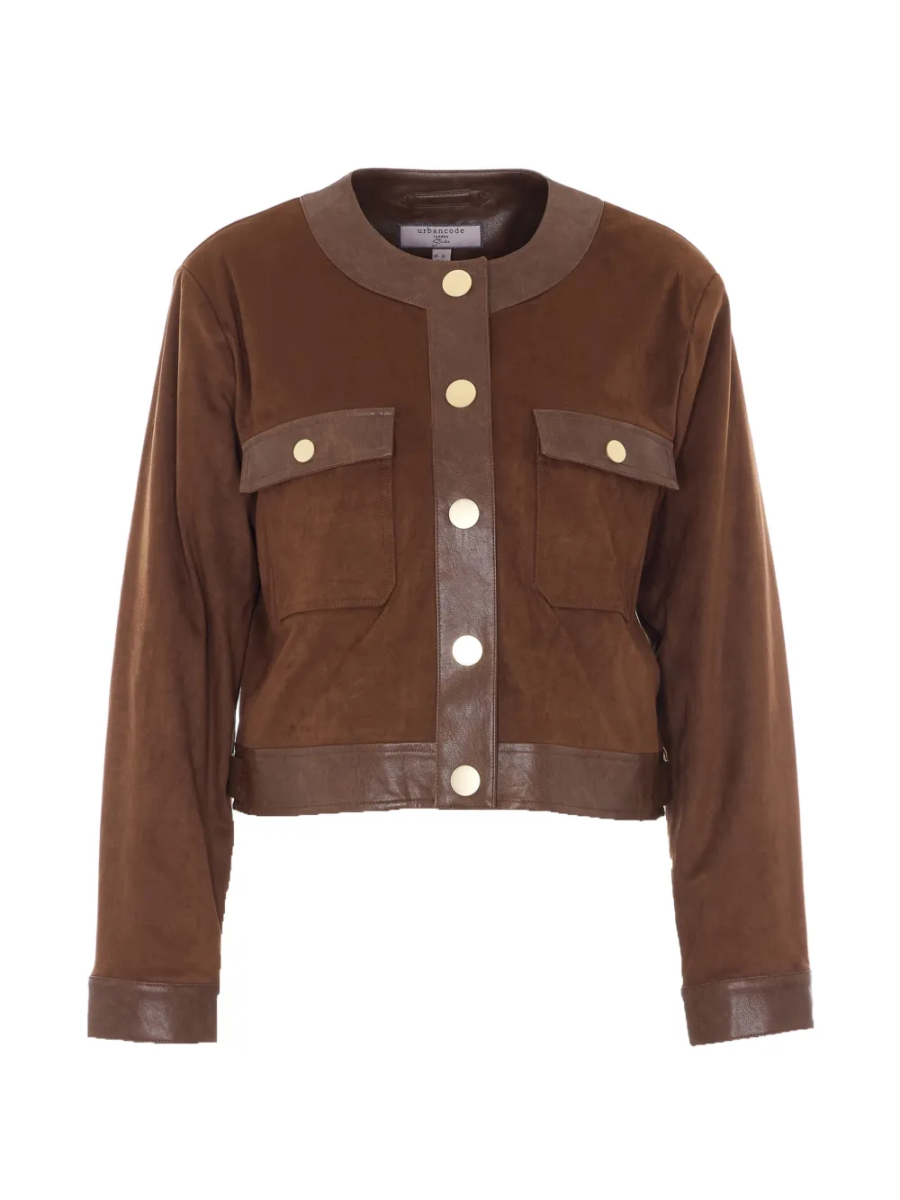 Urbancode collarless jacket - Marrone