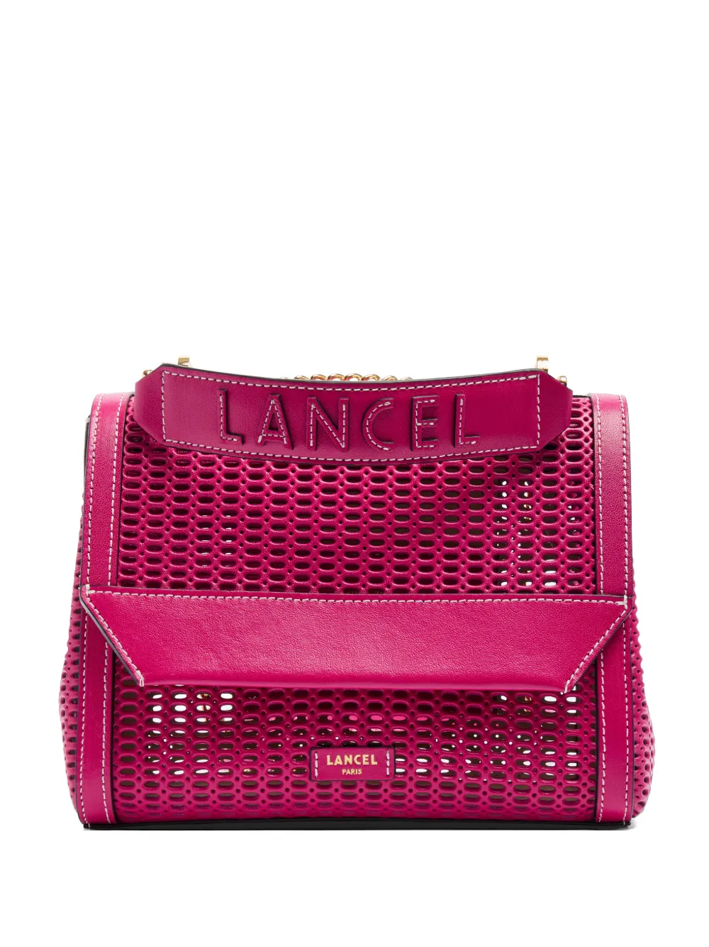 Lancel cut-out flap cross body bag - Rosa
