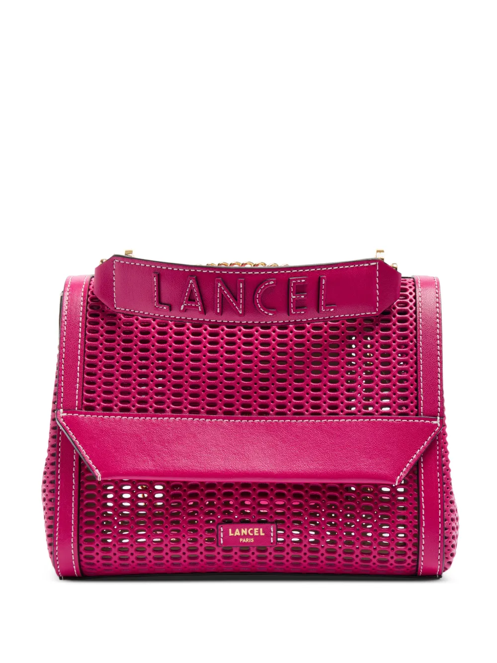 Lancel cut-out flap cross body bag - Rosa