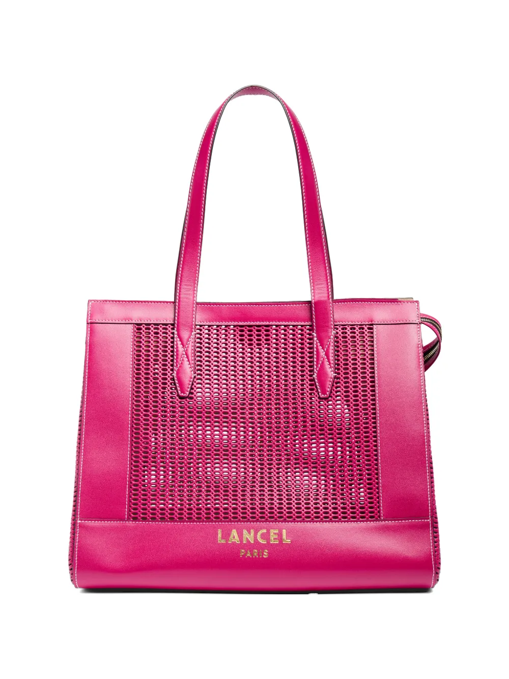Lancel cut-out zip tote bag - Pink
