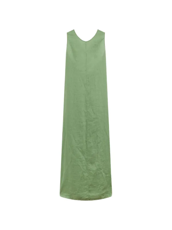 ASPESI Cut-out Tie-fastening Maxi Dress in Green