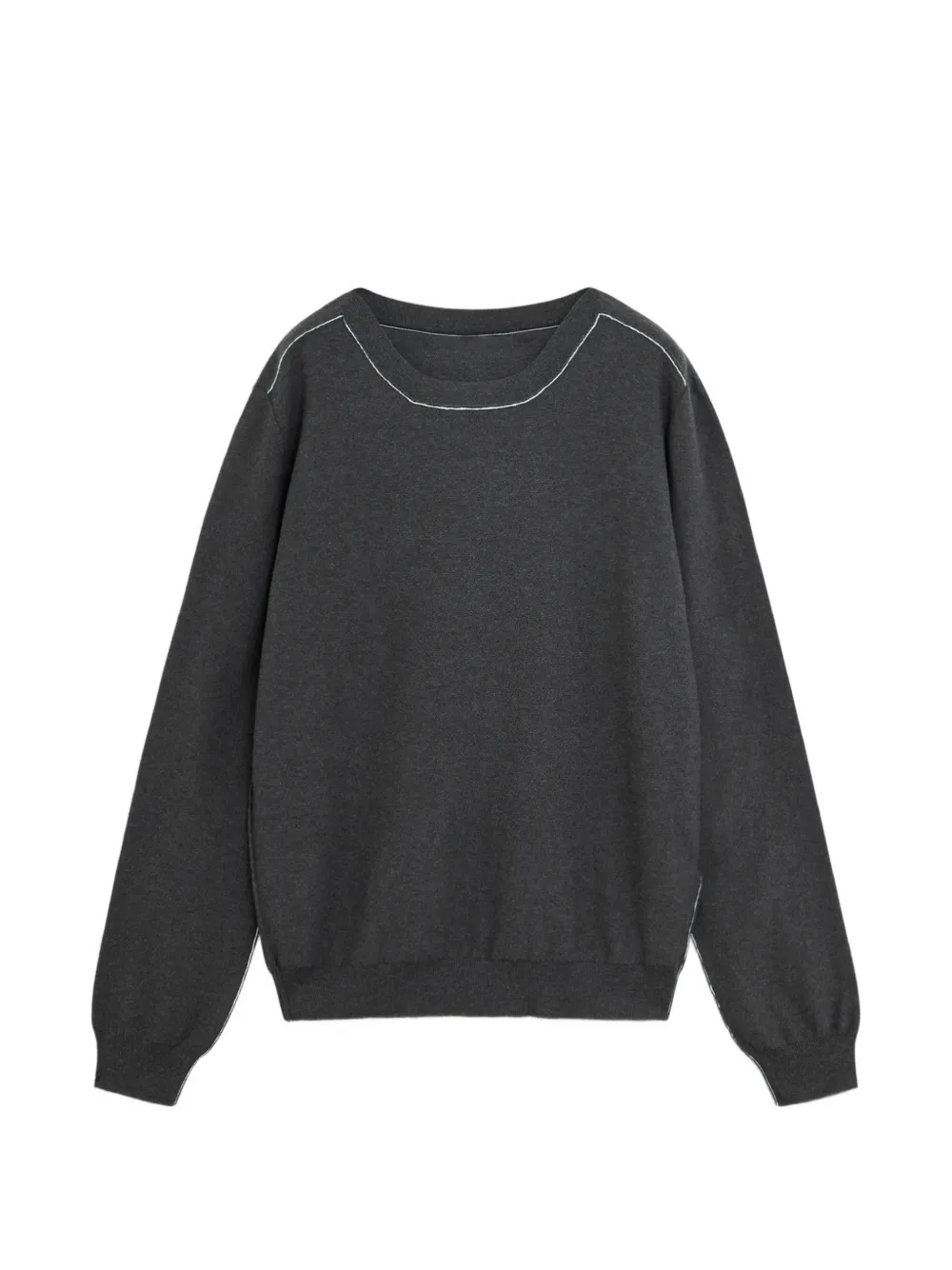 MM6 Maison Margiela crew neck long-sleeve sweater - Grau