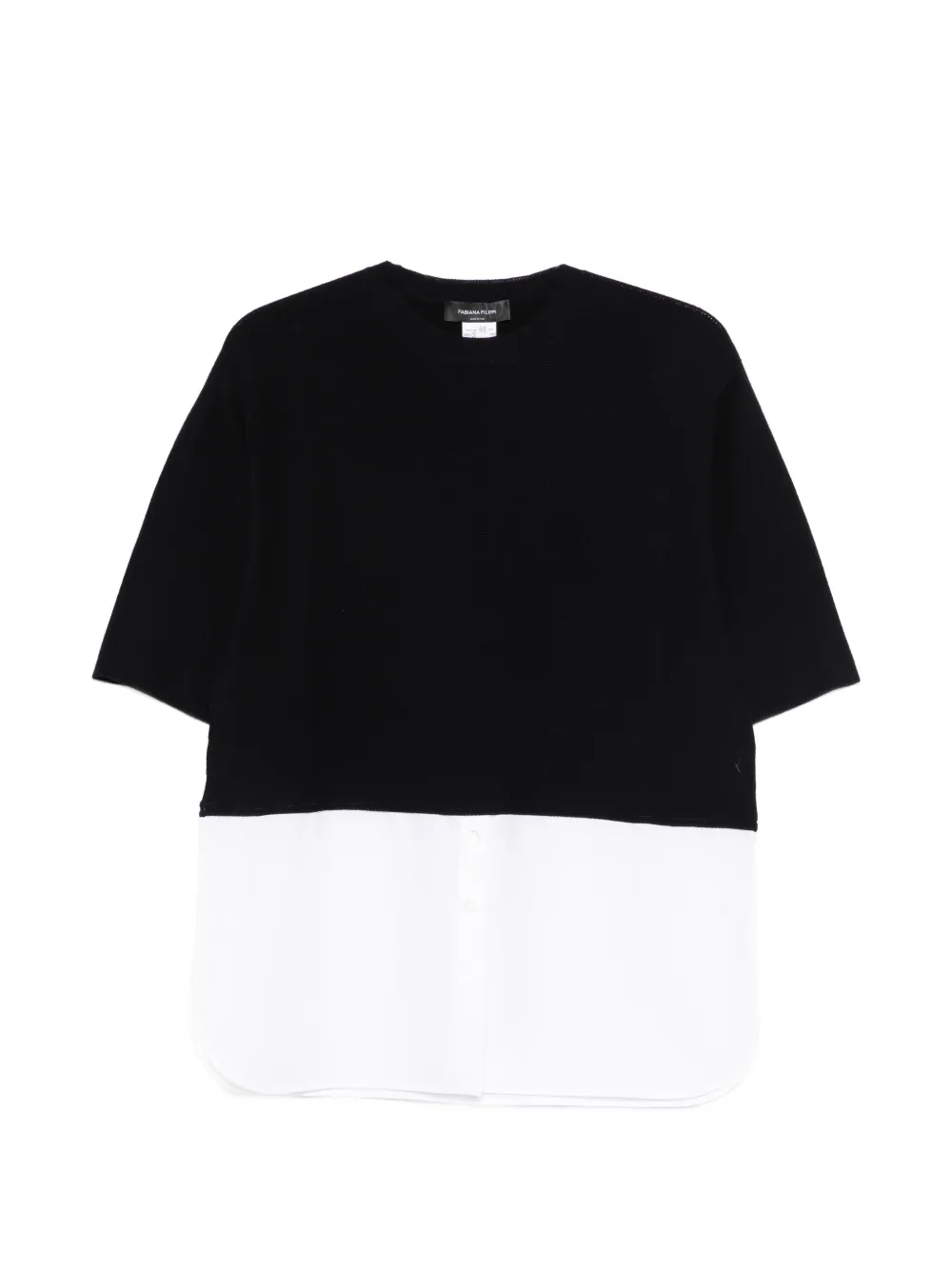 Fabiana Filippi two-tone top - Blu