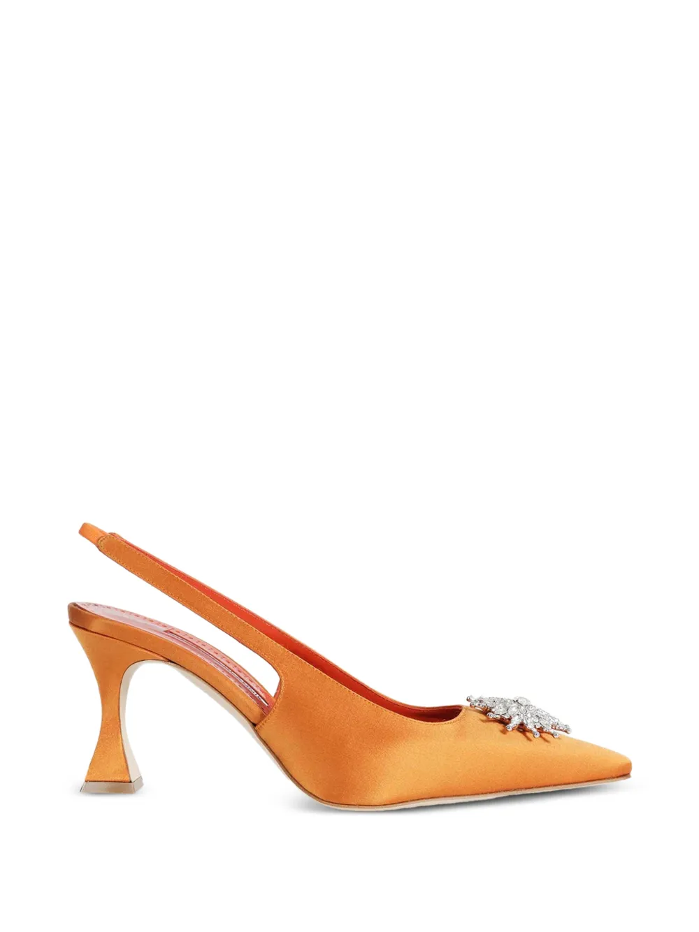 Manolo Blahnik Ronconasli embellished slingback pumps Oranje