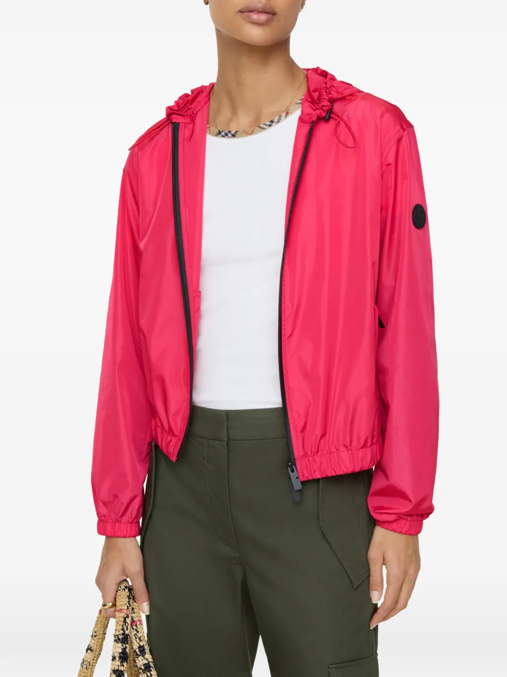 Burberry Nelson nylon jack met capuchon Roze