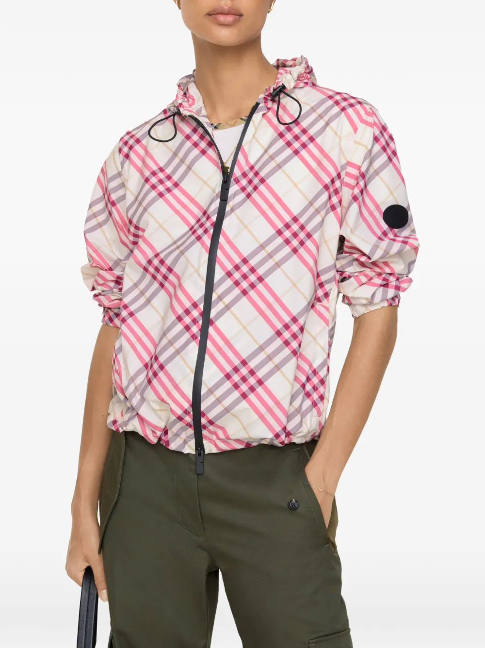 Burberry Check Salcombe jack met capuchon​ Beige