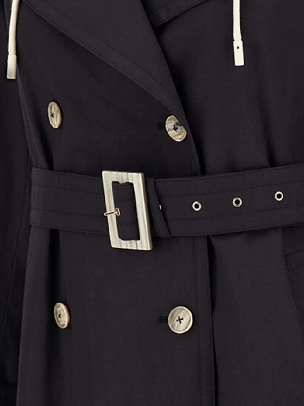  Herno Hooded Belted Coat - Black 