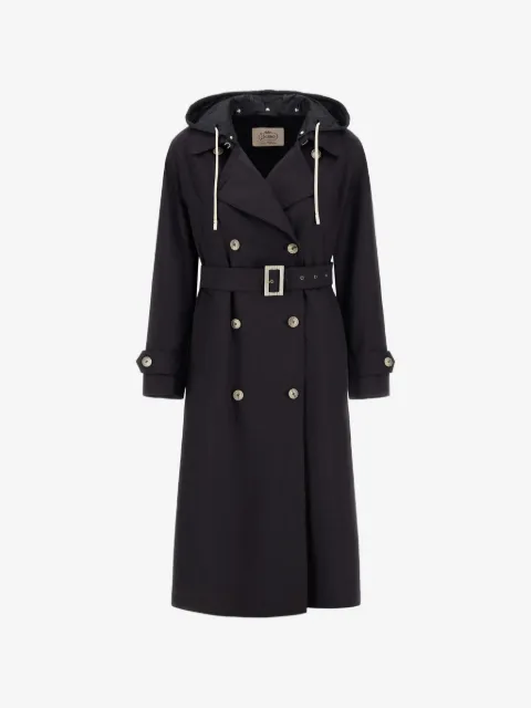 Herno hooded belted coat