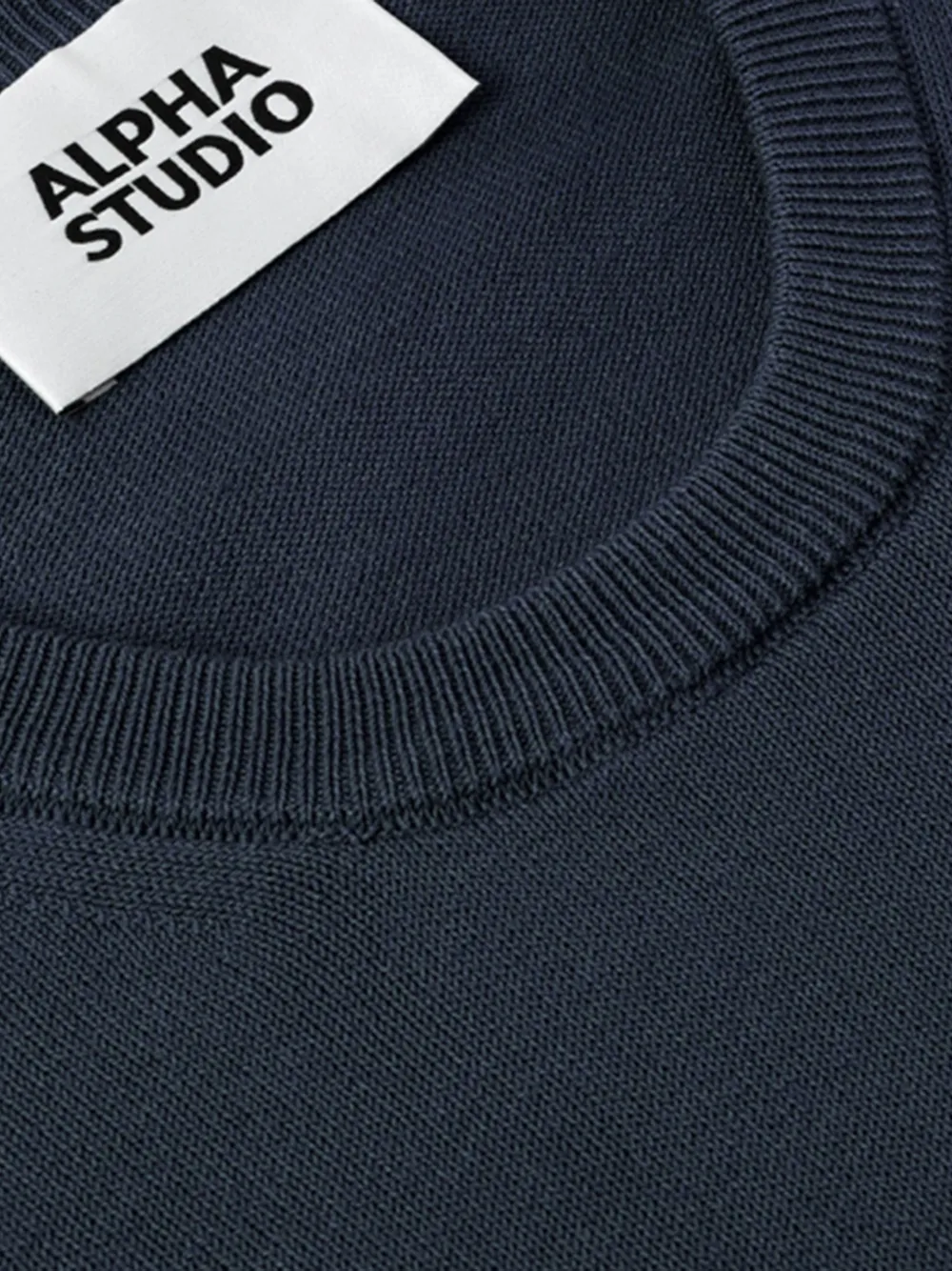  Alpha Studio Crew Neck Sweater - Blue 