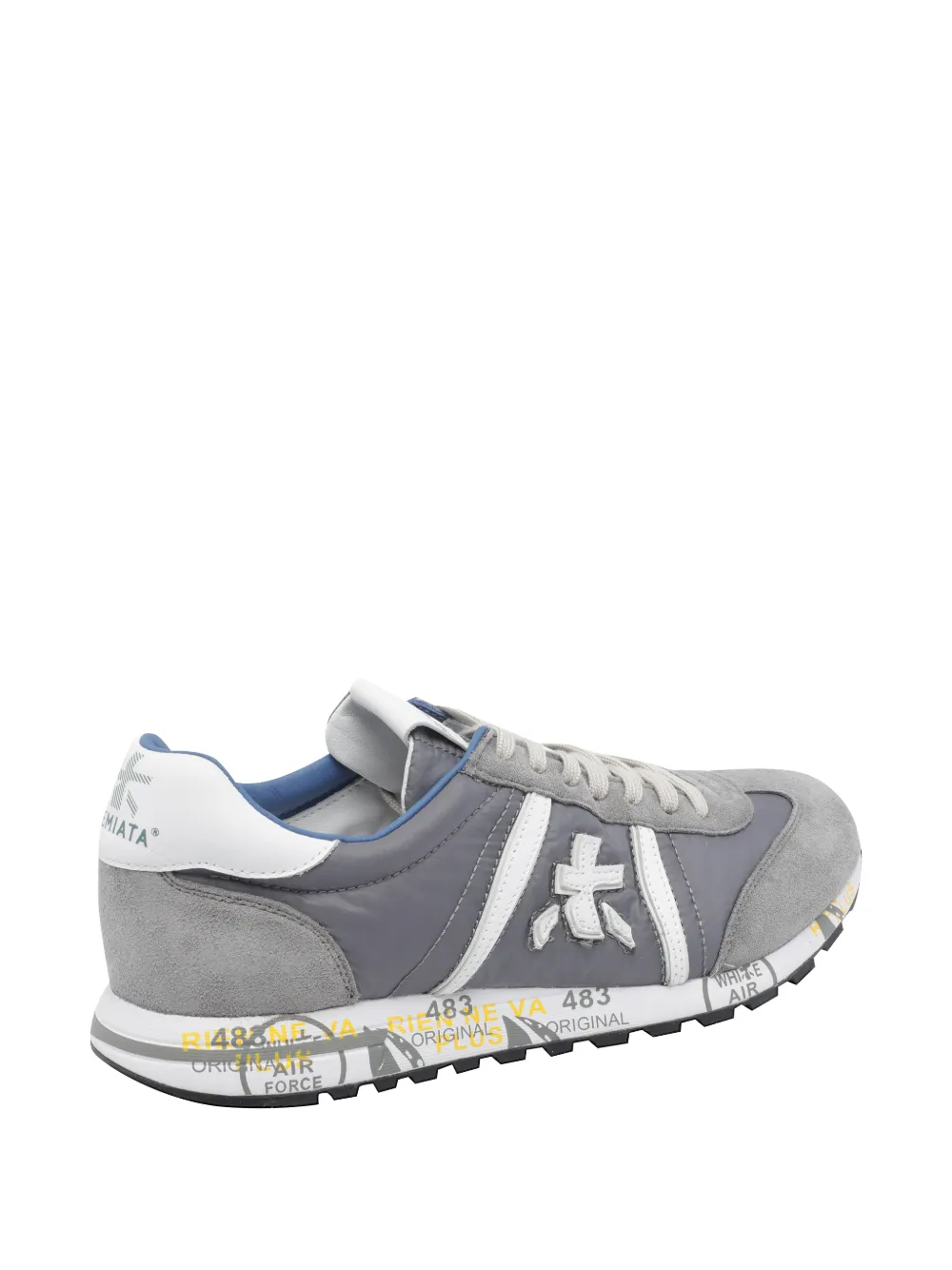 Premiata Lucy logo suede sneakers Grijs
