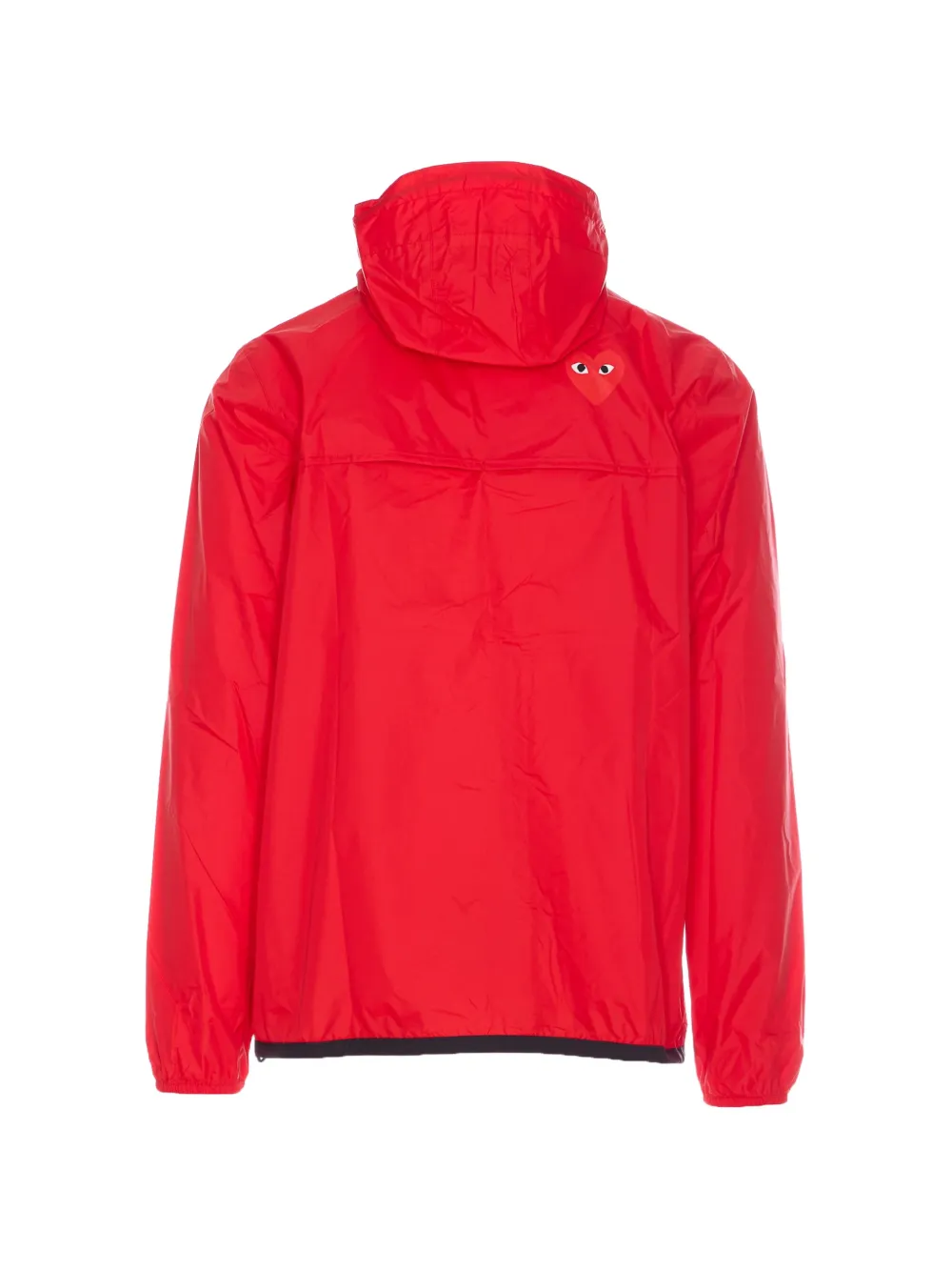 Comme Des Garçons Play x K-Way jack met capuchon en logo Rood