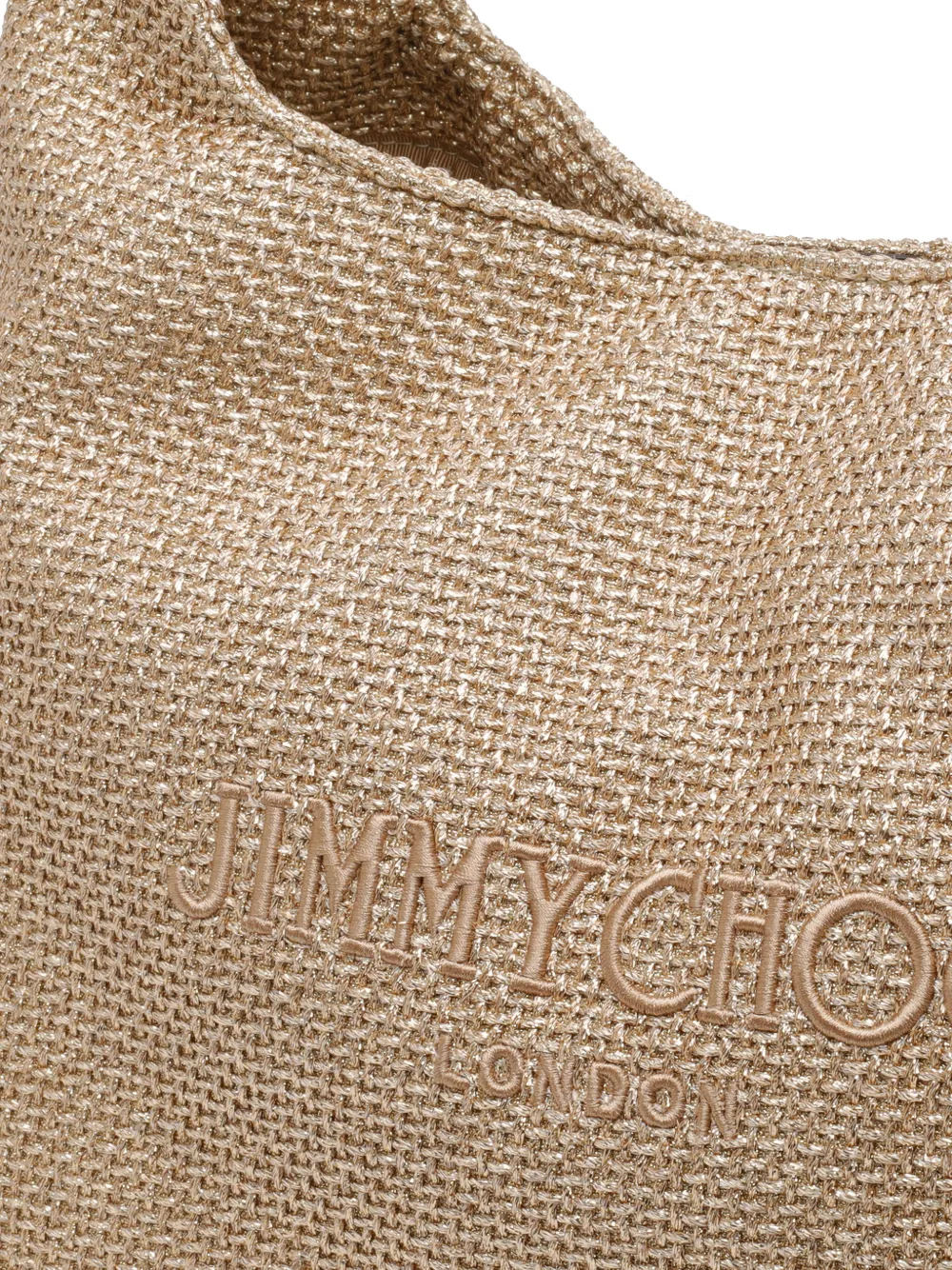 Jimmy Choo Diamond raffia schoudertas Beige