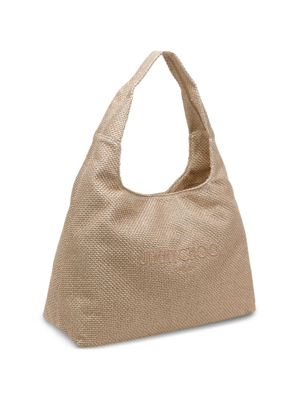 Jimmy Choo Diamond raffia schoudertas Beige