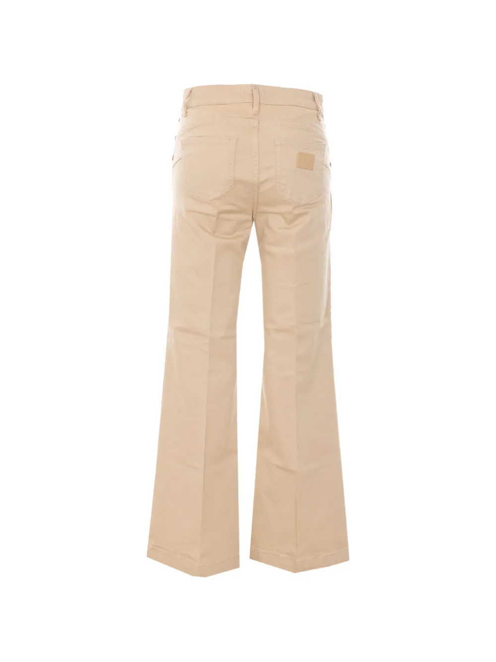 LIU JO Flared jeans met logoknoop Beige