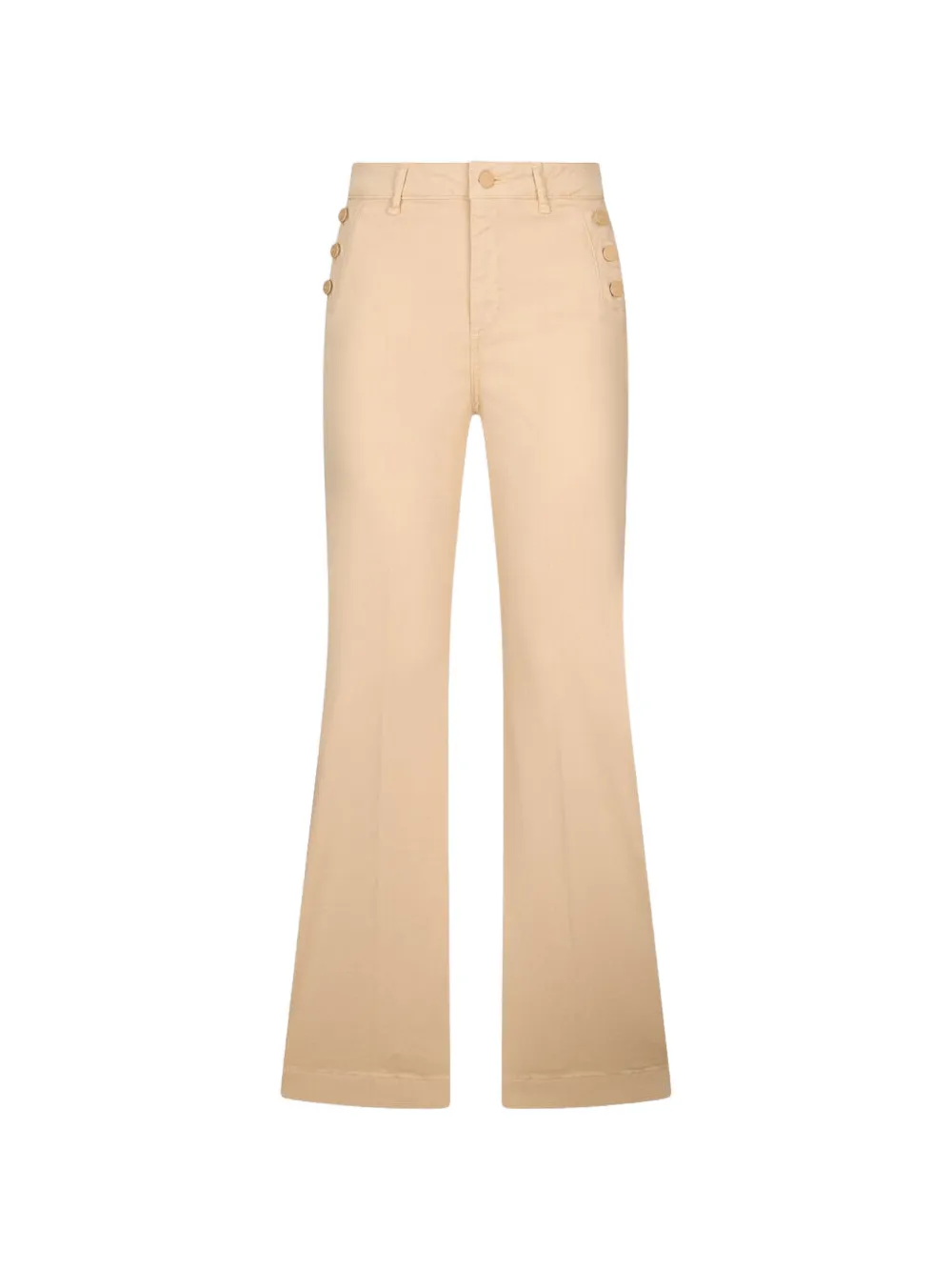 LIU JO logo button flared jeans - Toni neutri