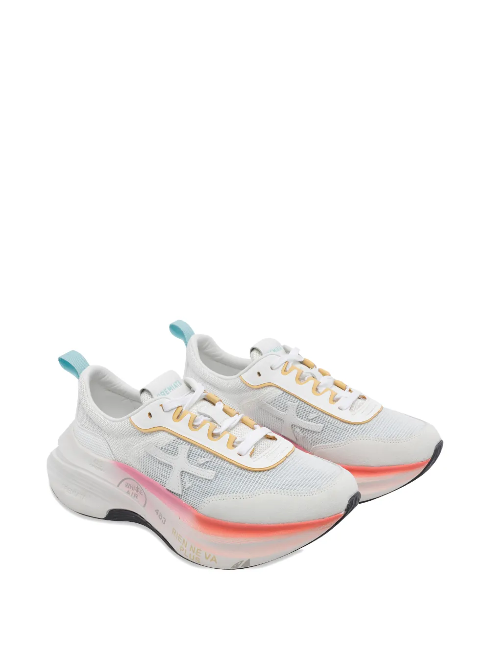 Premiata Hill sneakers met logo Wit