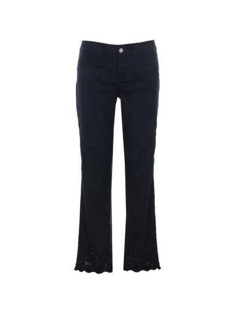 LIU JO floral embroidery jeans