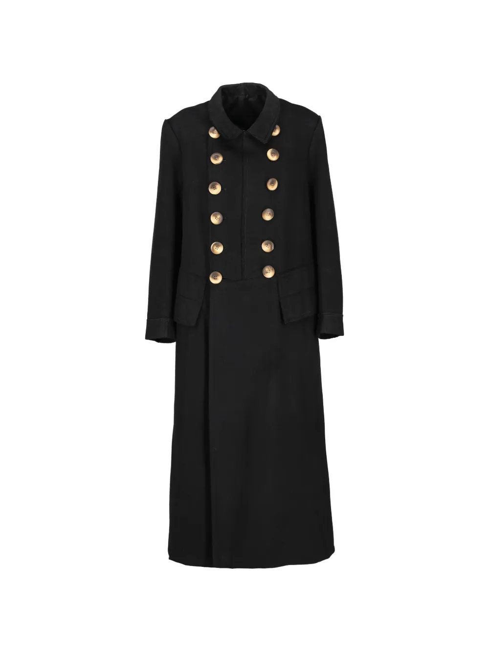 Vintage 1990s button coat - Nero