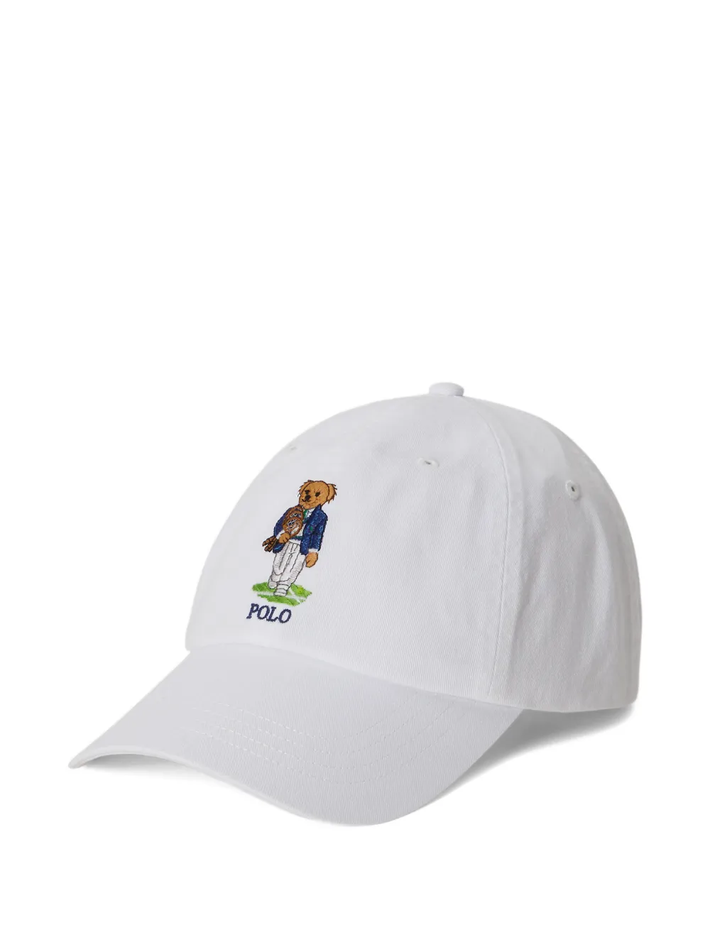 Polo Ralph Lauren Wimbledon Baseballkappe mit Logo-Stickerei - Weiß