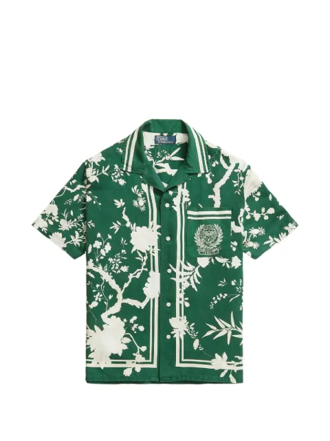 Polo Ralph Lauren Wimbledon floral-print striped shirt