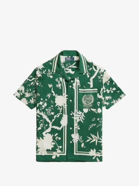 Polo Ralph Lauren Wimbledon floral-print striped shirt