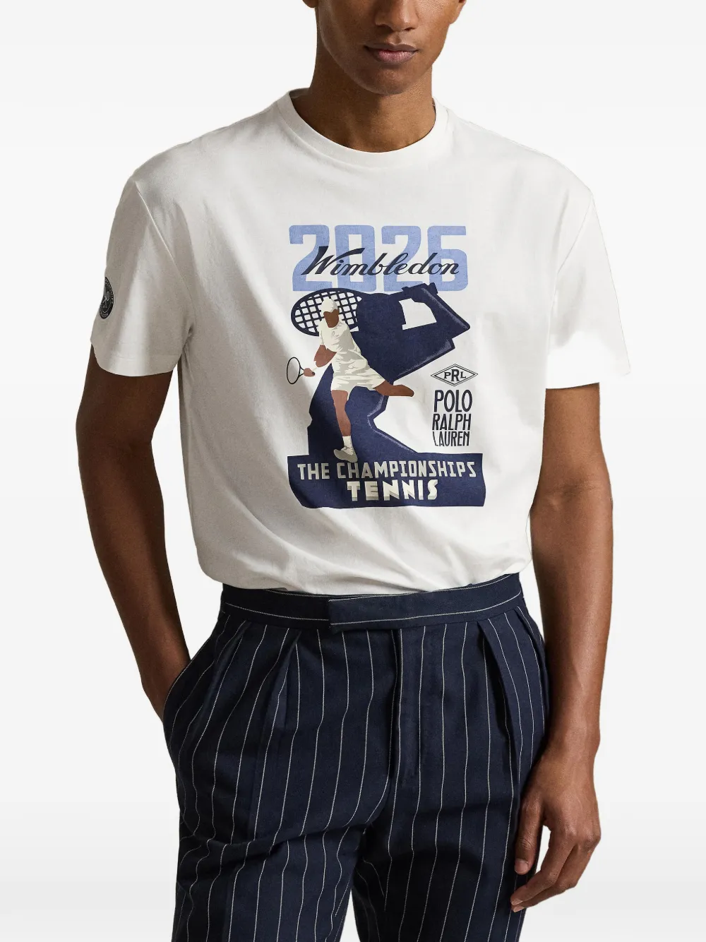 Polo Ralph Lauren Wimbledon Open T-shirt met grafische print Wit