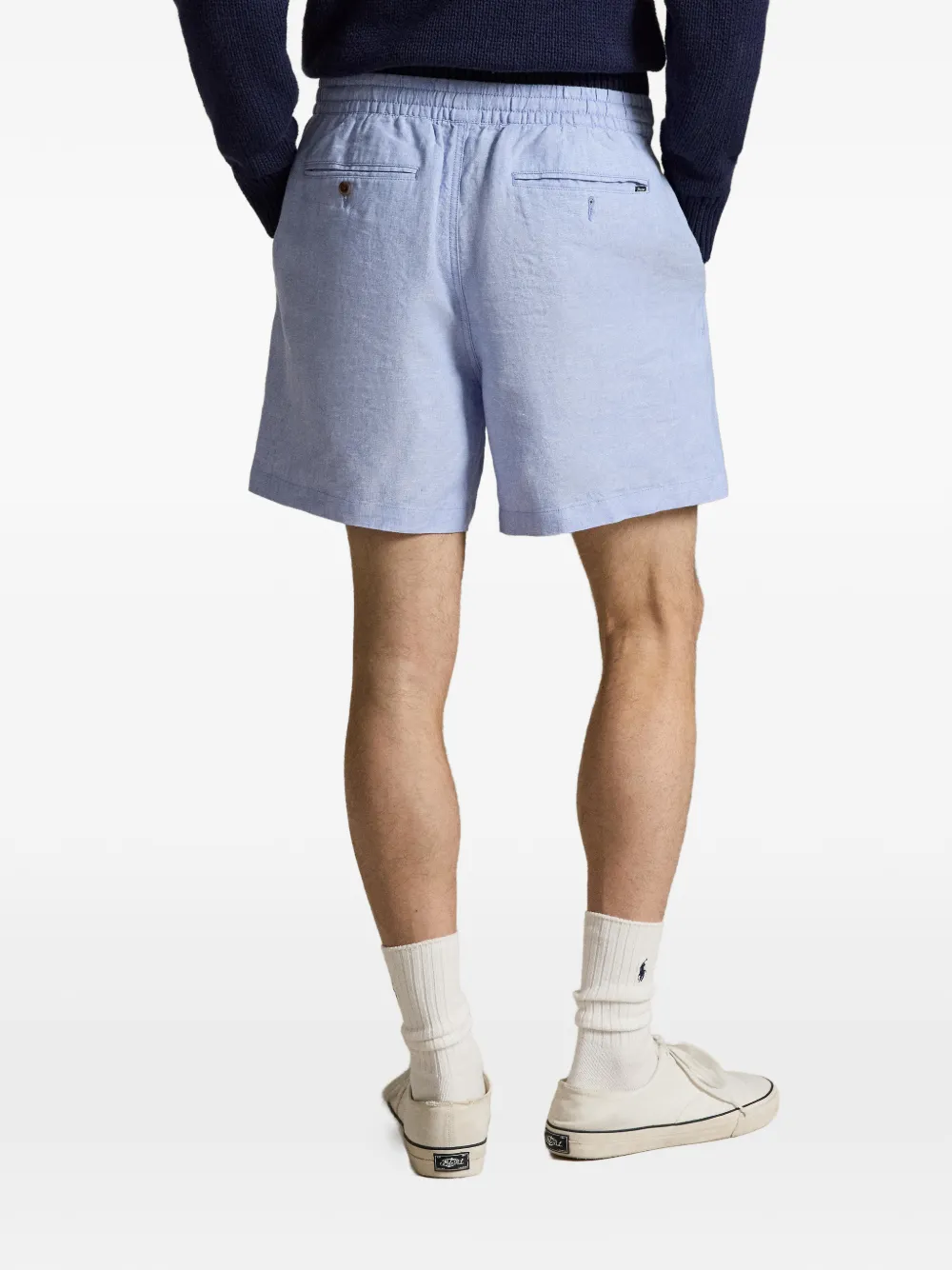 Polo Ralph Lauren Wimbledon linnen shorts met trekkoord Blauw