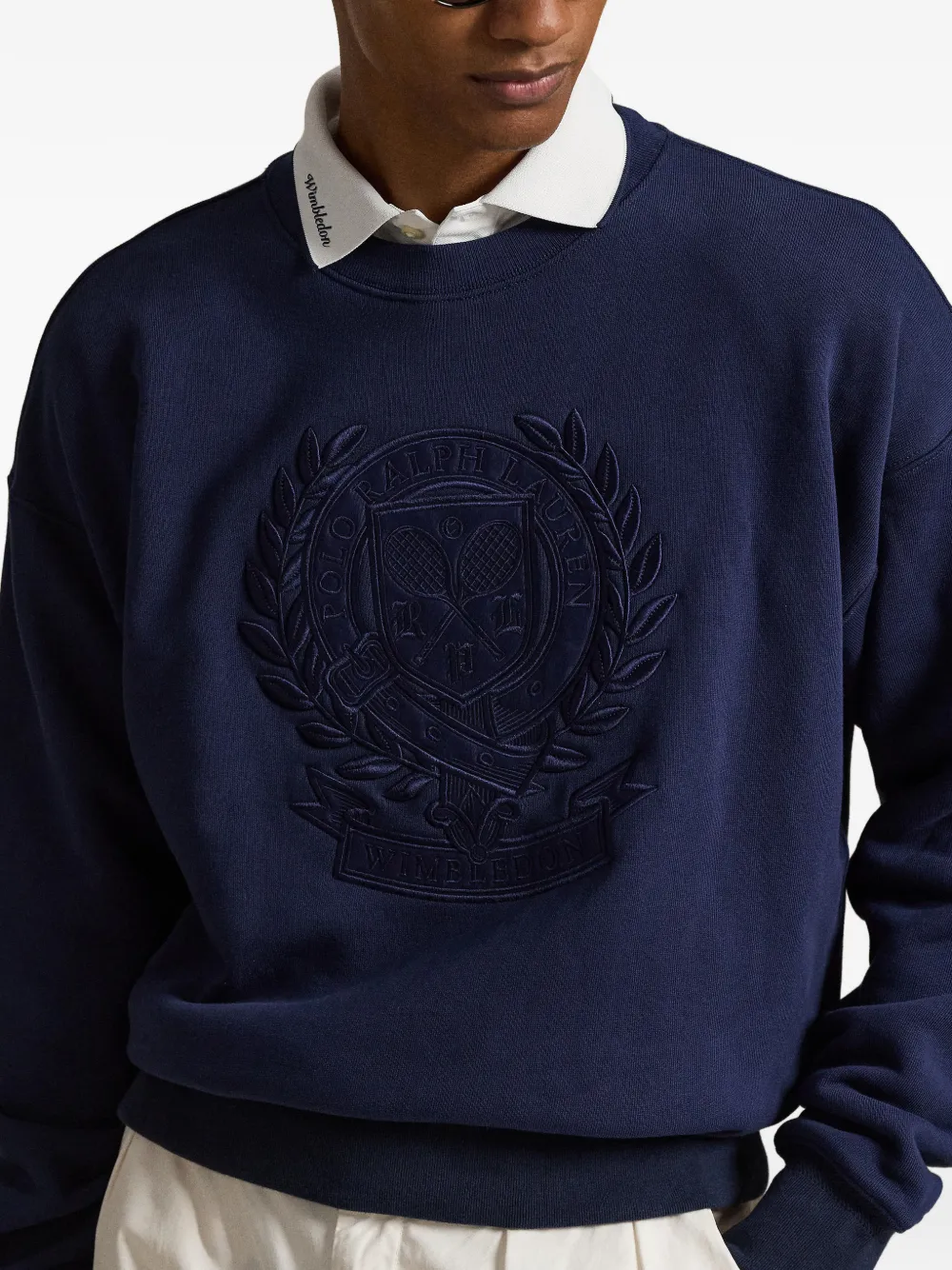 Polo Ralph Lauren x Wimbledon Tennis Crest katoenen sweater Blauw