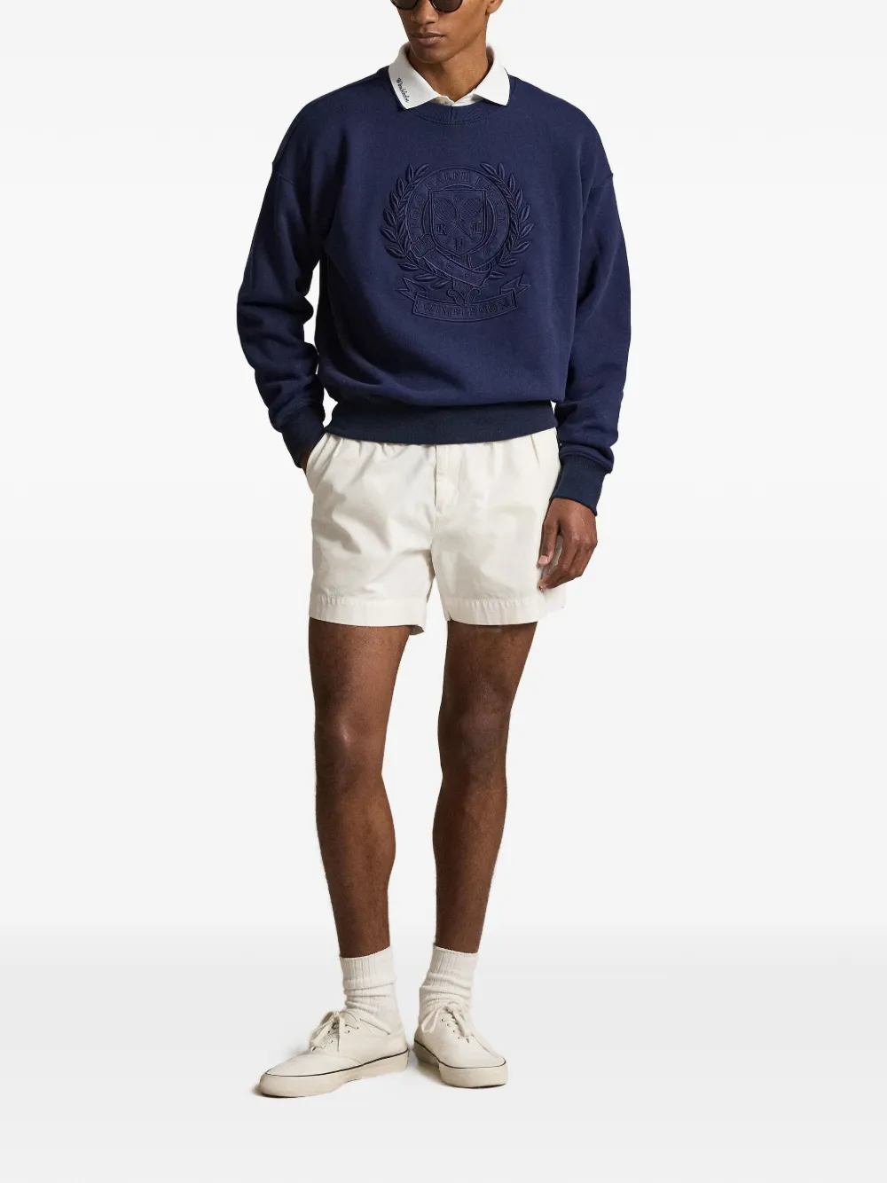 Polo Ralph Lauren x Wimbledon Tennis Crest katoenen sweater Blauw