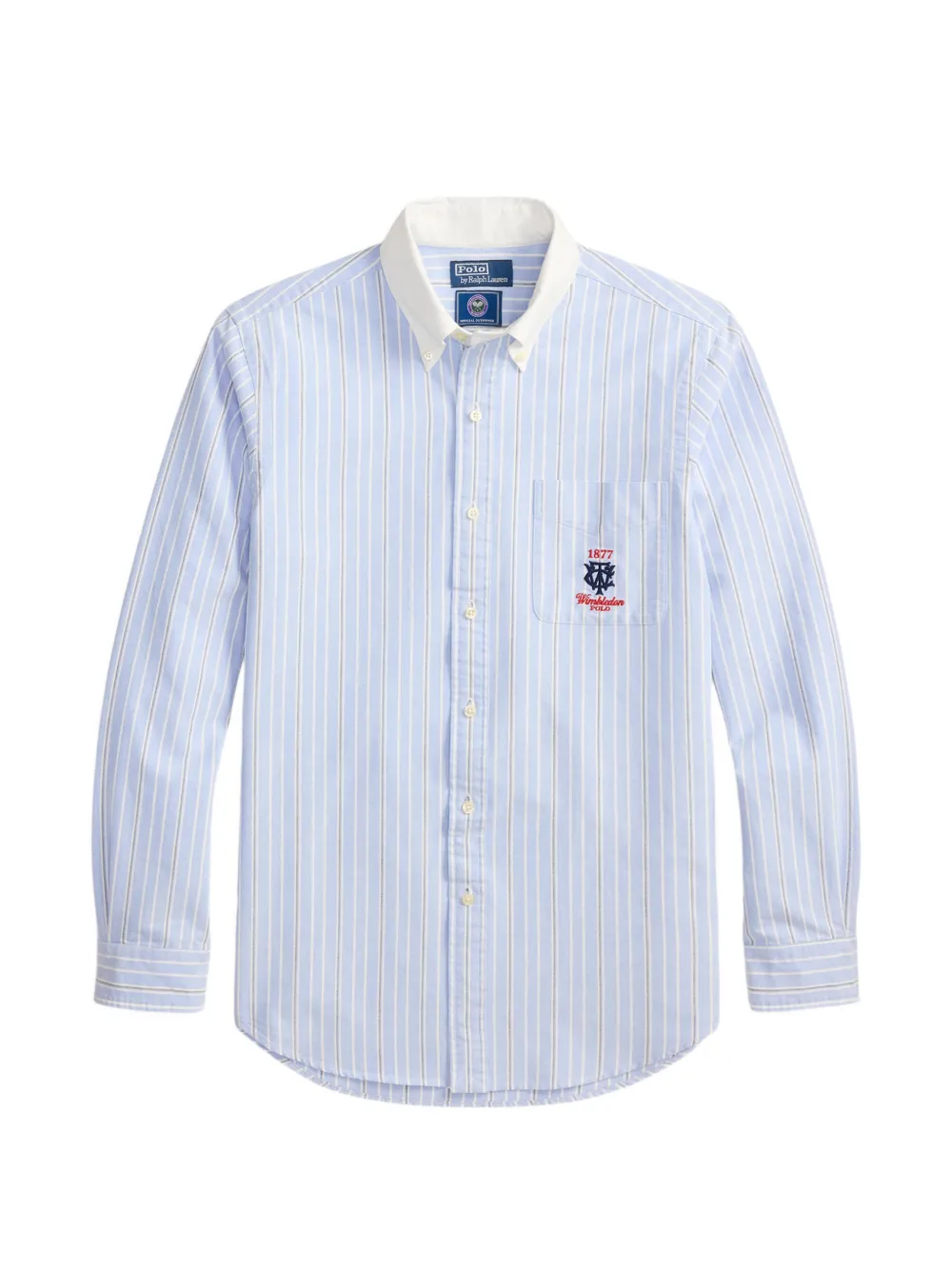 Polo Ralph Lauren x Wimbledon Camicia Oxford con ricamo - Blu