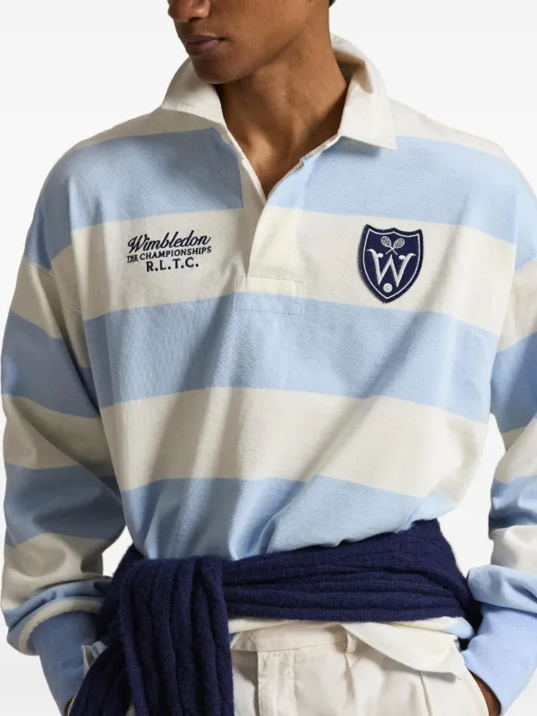 Polo Ralph Lauren x Wimbledon 2026 Striped Embroidered Polo Shirt