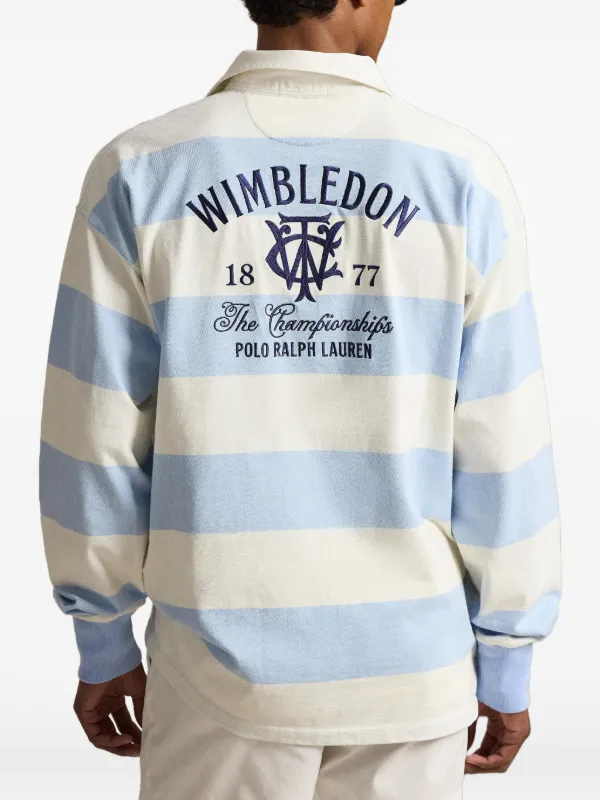 Polo Ralph Lauren x Wimbledon 2026 Striped Embroidered Polo Shirt