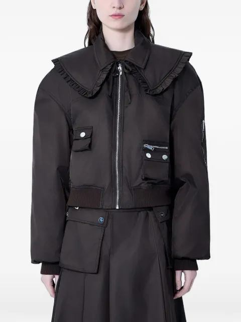 GANNI veste volantée à poches multiples