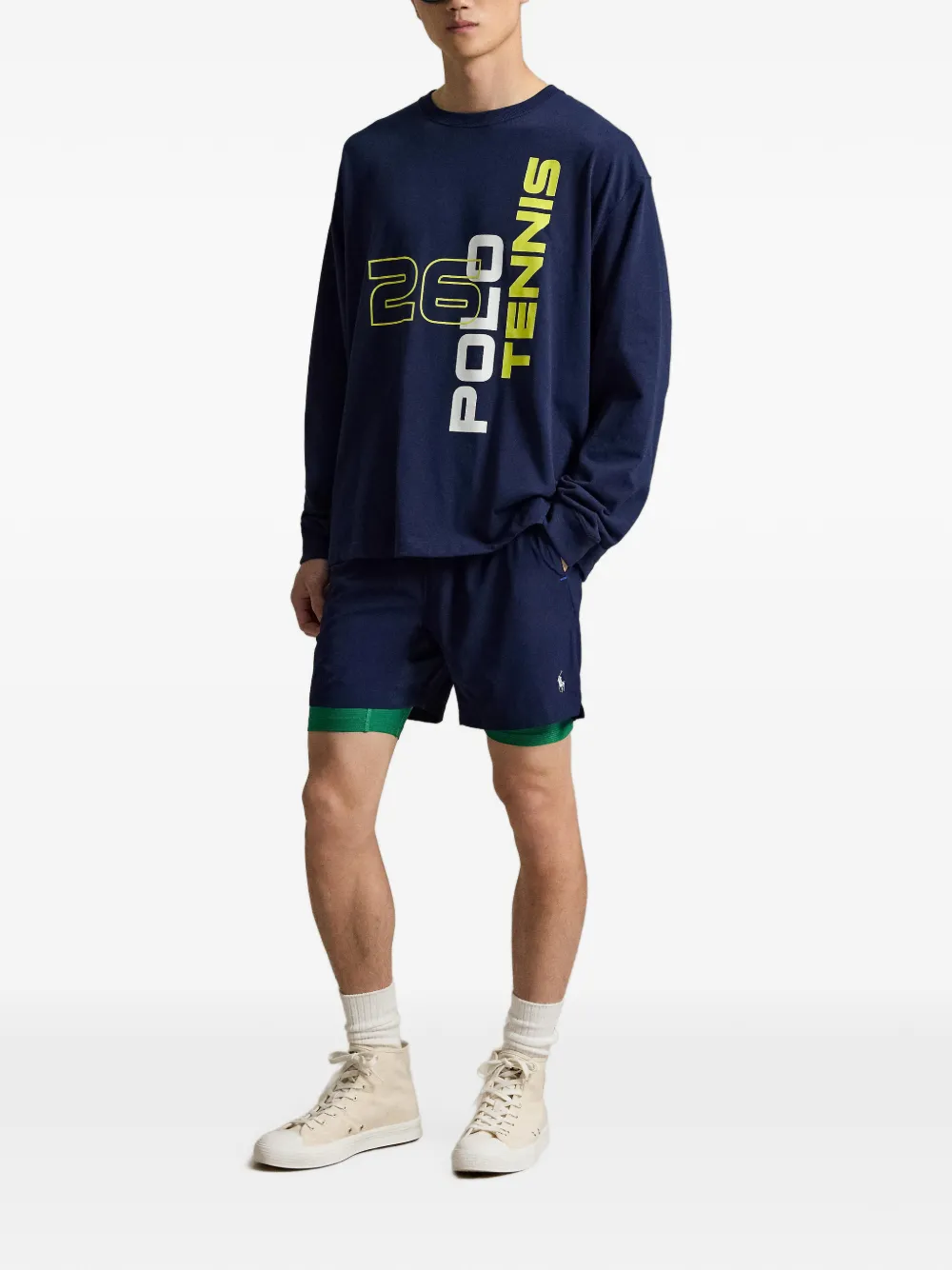 Polo Ralph Lauren US Open shorts met ronde hals Blauw