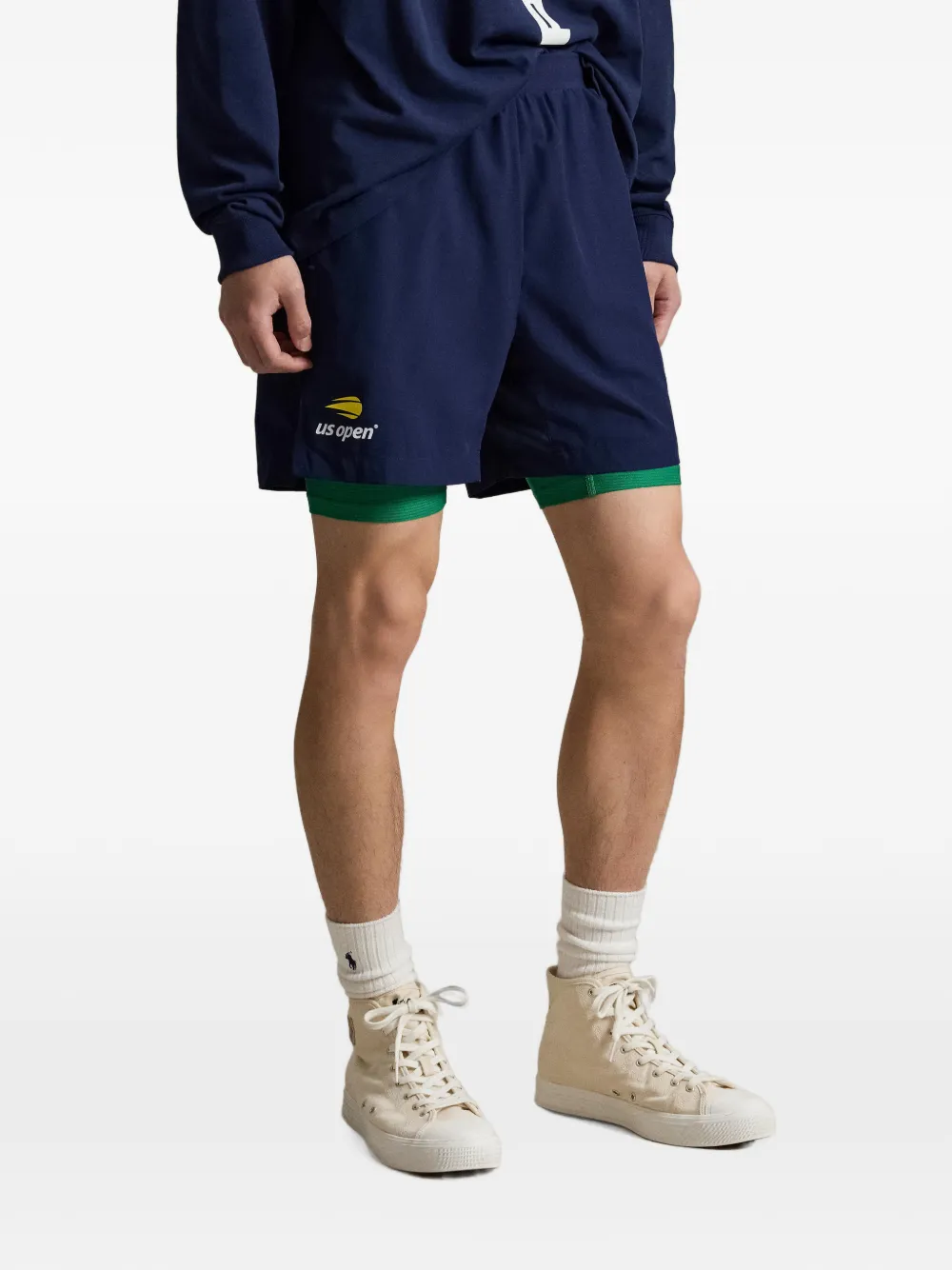 Polo Ralph Lauren US Open shorts met ronde hals Blauw
