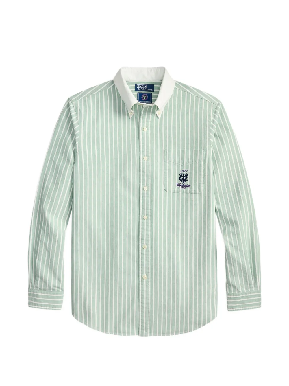 Polo Ralph Lauren Camicia Oxford a righe con ricamo - Verde