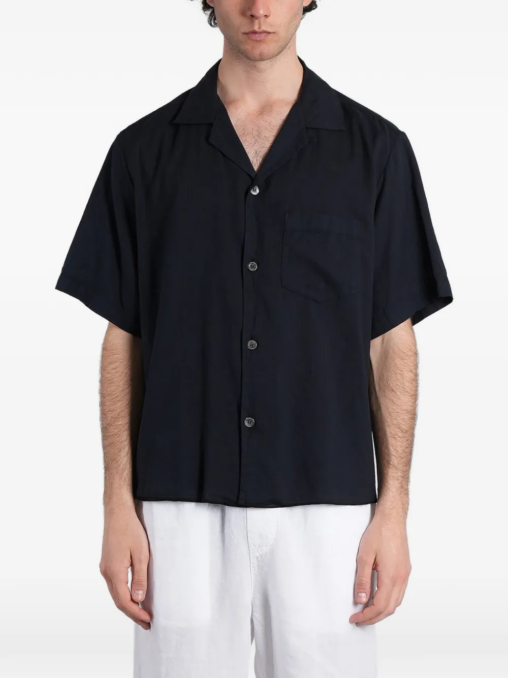 ASPESI Bowling short-sleeve camp-collar shirt - Blu