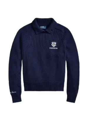 Polo Ralph Lauren Wimbledon embroidered-logo quarter-zip Sweater