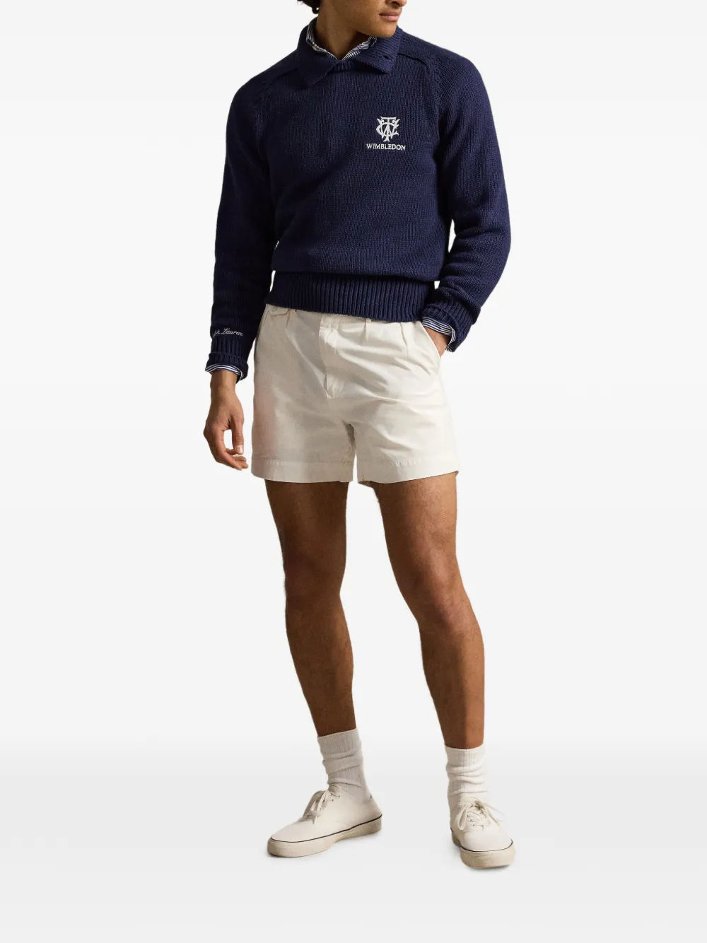Polo Ralph Lauren Katoenen trui met borduurwerk Blauw