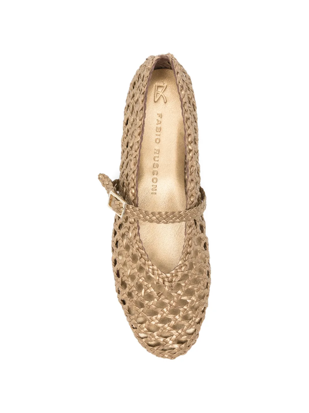 Fabio Rusconi almond-toe ballet flats Goud