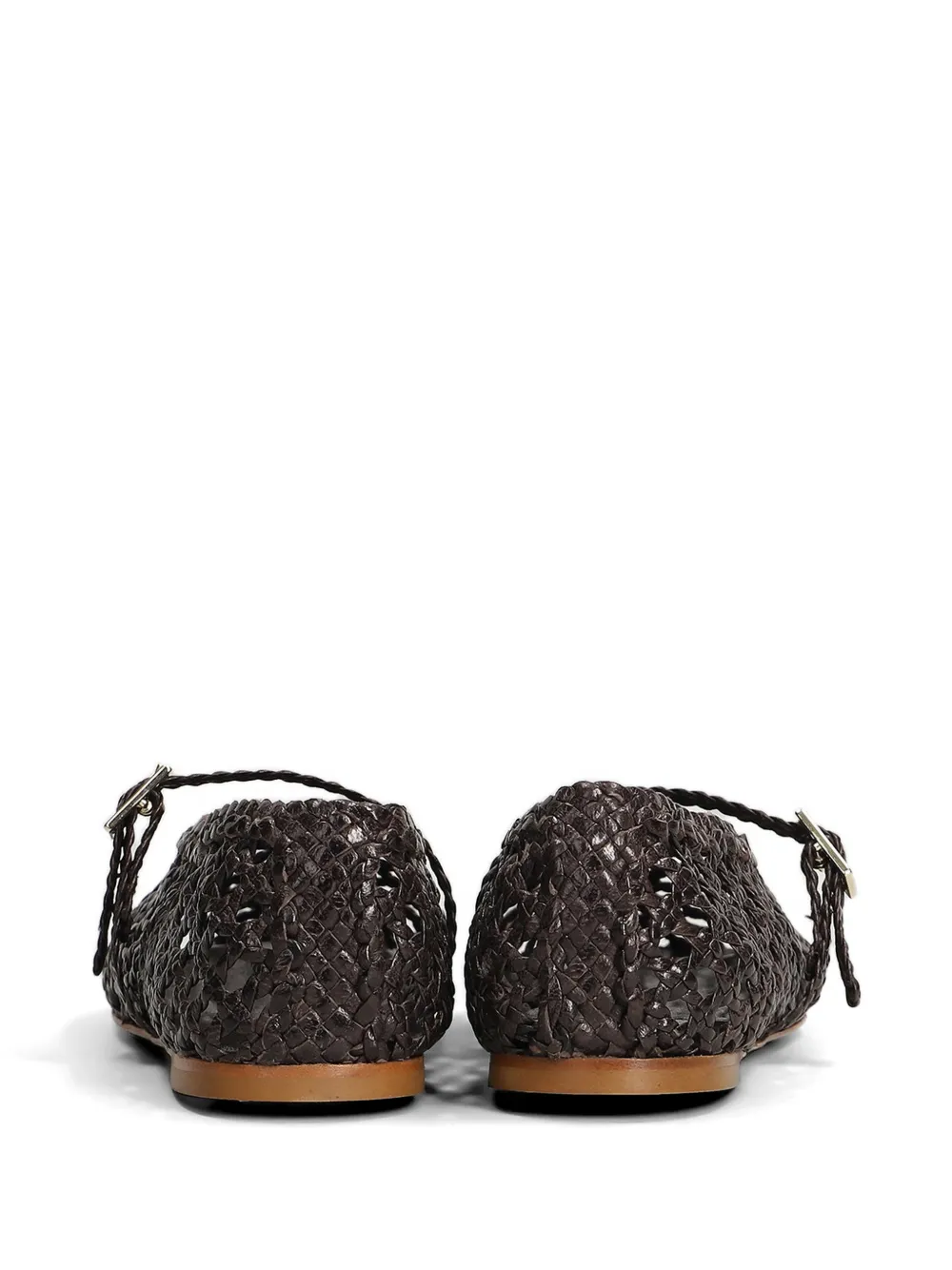 Fabio Rusconi Francy woven leather ballet flats Bruin