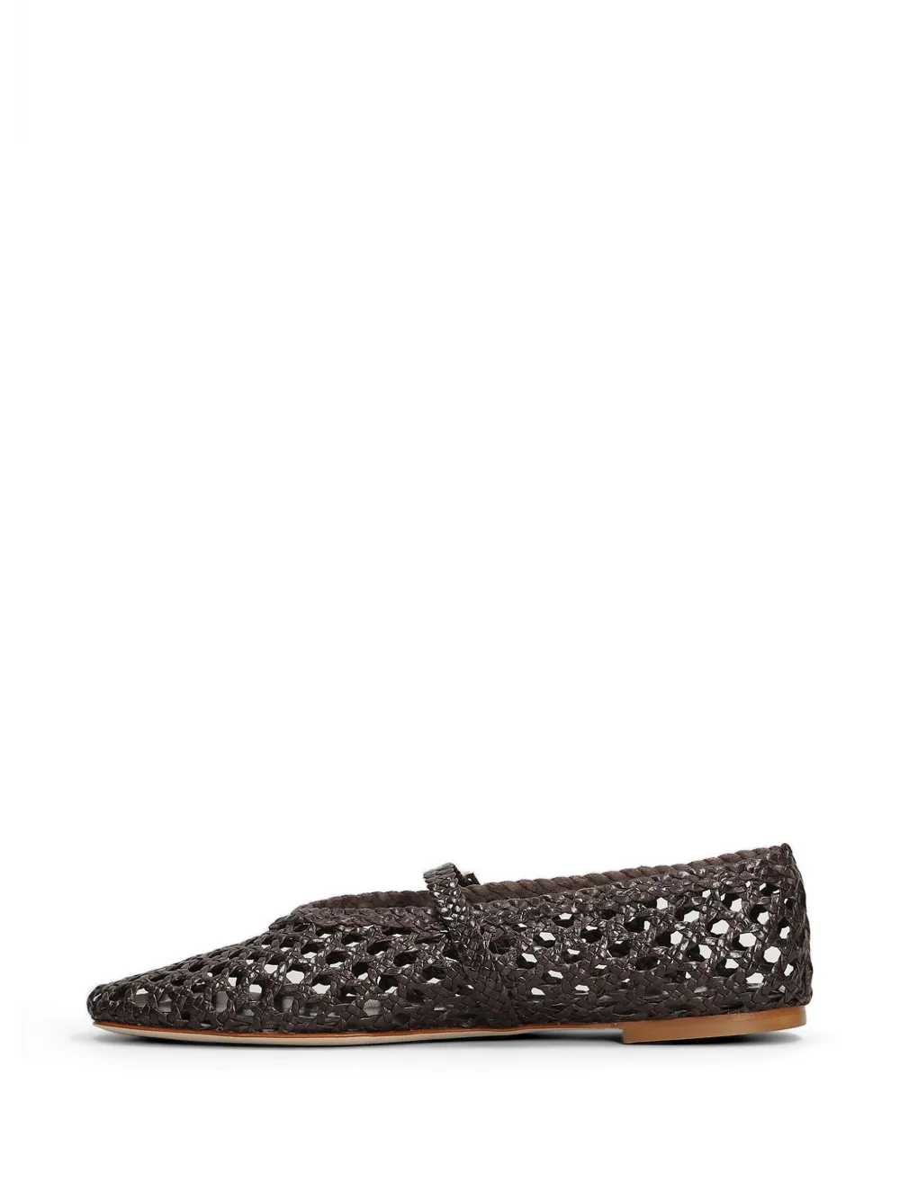 Fabio Rusconi Francy woven leather ballet flats Bruin