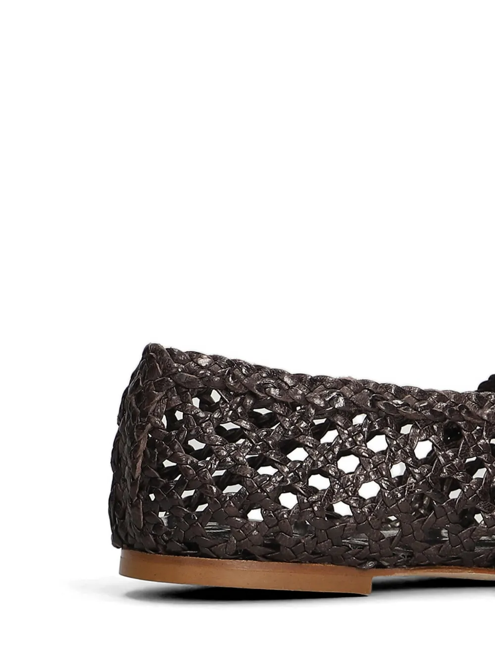 Fabio Rusconi Francy woven leather ballet flats Bruin