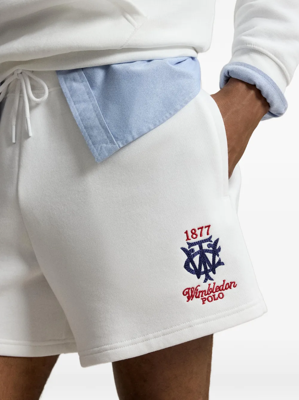 Polo Ralph Lauren Wimbledon shorts met borduurwerk Wit